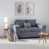 Muebles Cottoni - Sofá 2 Cuerpos Sicilia Tela Gris