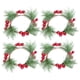 thumbnail image 1 of Soporte De Candelabro De 4 Piezas Con Anillos Para Velas Con Bayas Rojas Para La Cena En Interiores, 1 of 1