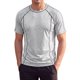 thumbnail image 1 of Camiseta de Hombre INSPIRE CHIC con Ribete a Rayas Cuello Redondo Manga Corta Verano Casual Talla L Gris, 1 of 5