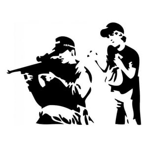 Rienda Libre Graphics - Decomural Sniper Soldier Banksy Ws-34505