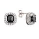 thumbnail image 1 of Aretes de botón Elegant Confetti Juliet Blanco/Negro, 1 of 10
