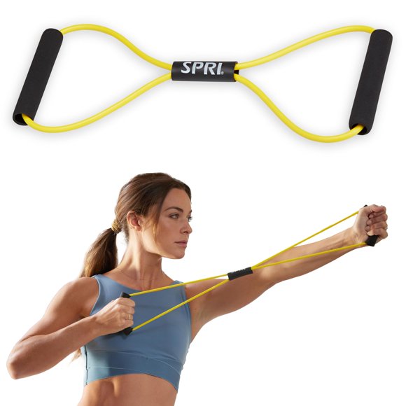 Banda de resistencia SPRI Ultra Toner Figure 8 muy ligera, amarilla