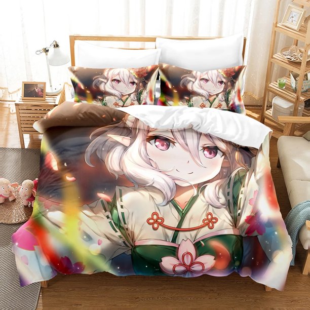 Anime Princess Connect Re_Dive Game Bedding Set Boys Girls Twin Size Duvet Cover Pillowcase Bed Kids Adult Home Textile Bed Sheets