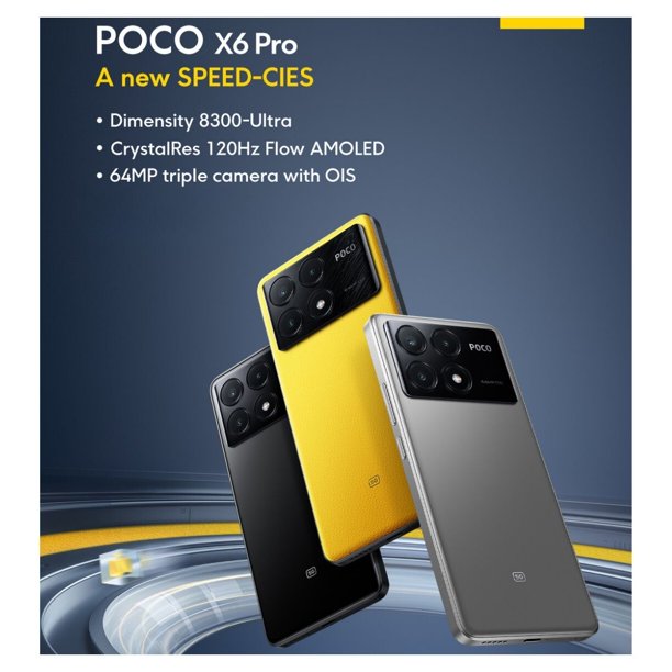 POCO X6 Pro 5G グレー 8GB RAM 256GB Celular Xiaomi POCO X6 Pro 5G 256GB 8GB Grey.