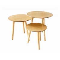 Habita2 Chile - Trio De Mesas De Centro - Natural