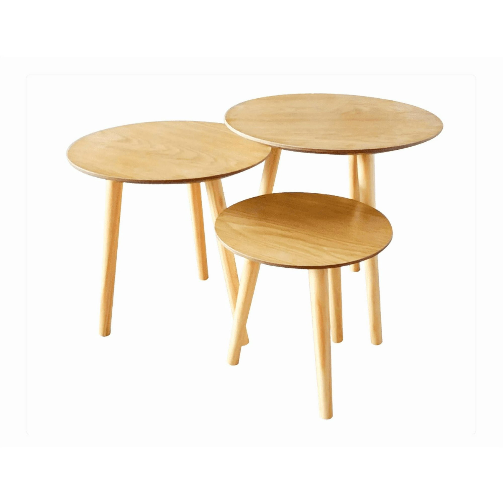 Habita2 Chile - Trio De Mesas De Centro - Natural