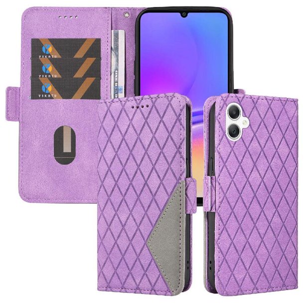 Funda Cartera para Samsung Galaxy A07 con Tarjetero Soporte y Correa Morado