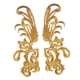thumbnail image 5 of 2 piezas de , tela de decoración artesanal de costura, accesorios de disfraces, apliques adhesivos 3D DIY, para graduación, novia, vaq Oro, 5 of 5