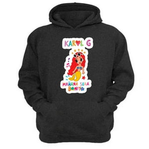 Genérico - Polerón Canguro Karol G Gris Oscuro Talla Xs Unisex