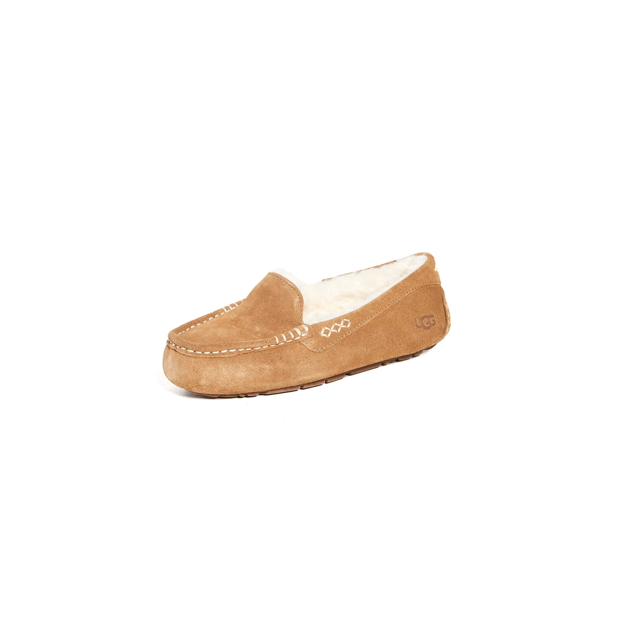 Zapatilla Ugg Ansley De Gamuza Resistente Al Agua, Color Castaño, Para Mujer