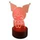 thumbnail image 3 of Lampara Ilusion 3D Kuromi de 7 colores, Base touch, 3 of 6