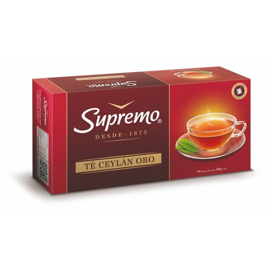 Té Ceylán Línea Oro Caja 100 Un Supremo