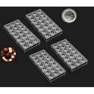 Genérico - Pack 4 Moldes Chocolate Molde Chocolate Policarbona Diamante