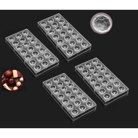 Genérico - Pack 4 Moldes Chocolate Molde Chocolate Policarbona Diamante