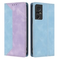 Funda Foxdock Para Tcl 40Se De Cuero Premium Bicolor Con Ranuras Rfid, Carcasa Tipo Billetera Antigolpes Y Soporte Plegable