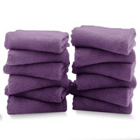 Towel Tenstars, Paquete De 12 Paños De Terciopelo Coral, 30 X 30 Cm