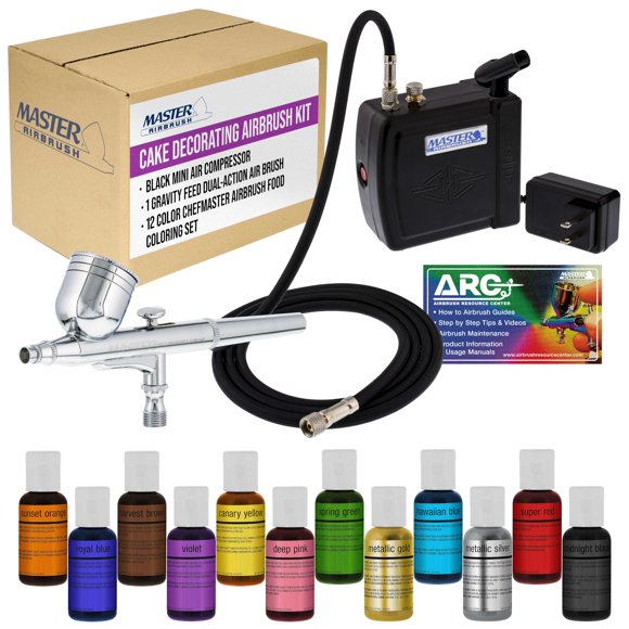 Kit de Aerógrafo Master Airbrush con Compresor y 12 Colores