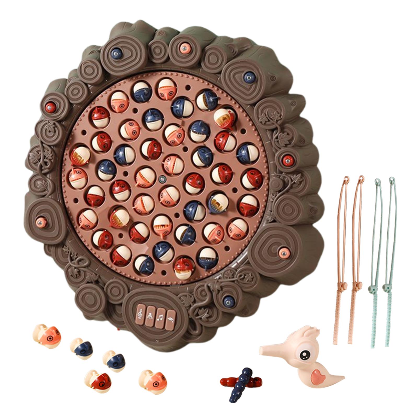 Bothyi - Juguetes De Pesca Regalos De Cumpleaños Captura De Peces Contando Para Niños Pequeños Bebé Niños Rojizo