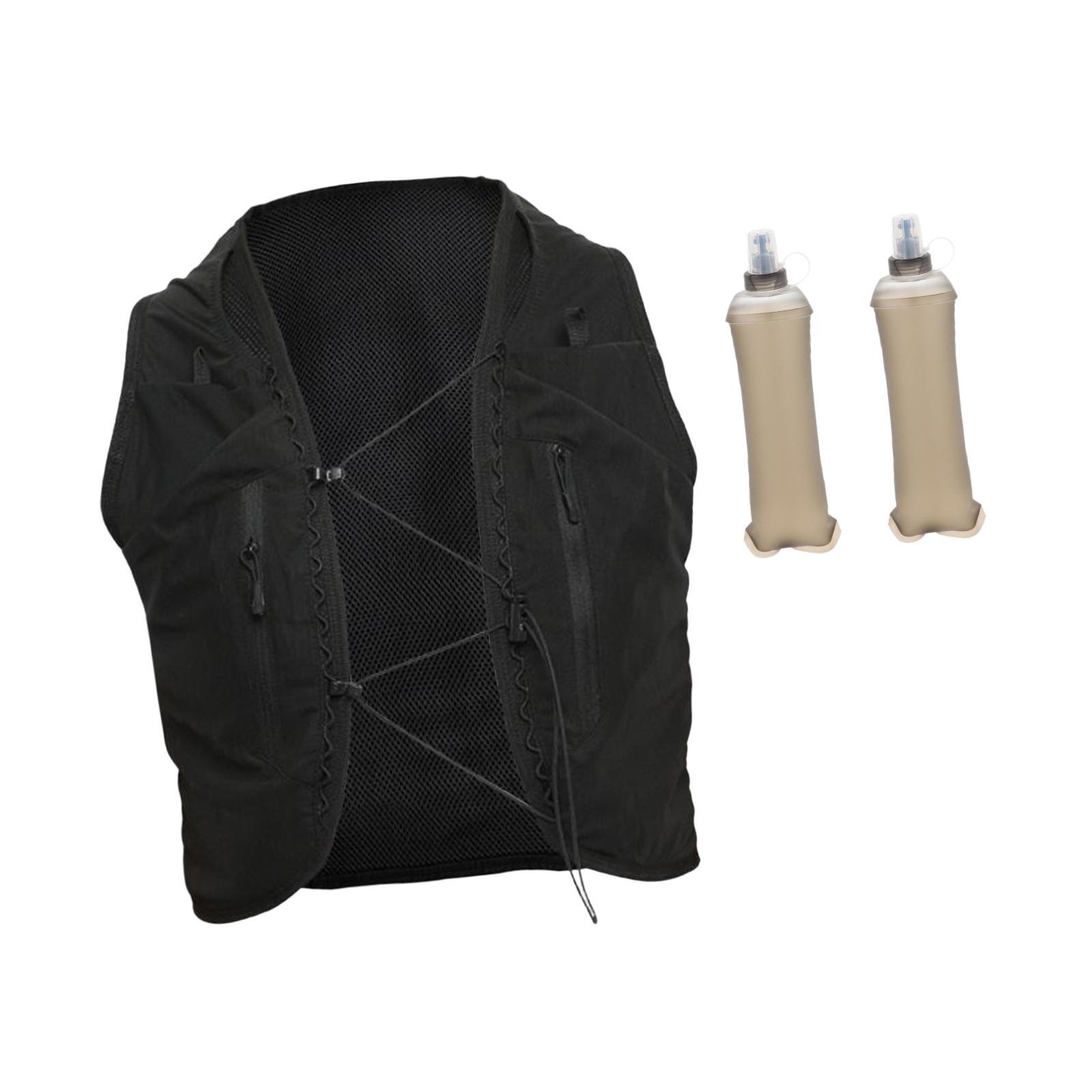 Ioensy - Chaleco De Hidratación, 2 Uds., Botellas De Agua De 250Ml, Bolsa Deportiva Para Ciclismo De Montaña Y Escalada M
