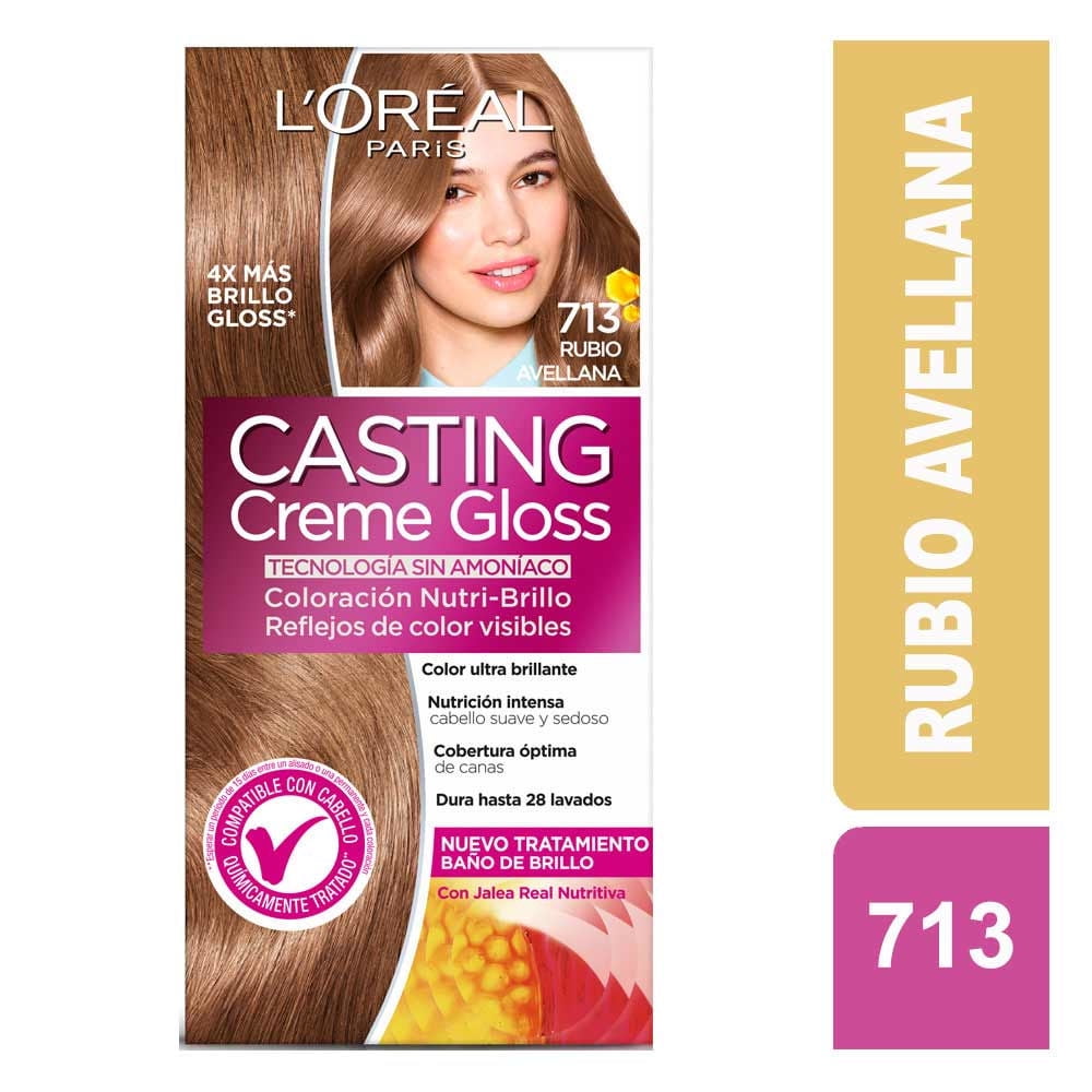 Casting - Coloración Cabello Sin Amoníaco Rubio Avellana 713