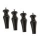 thumbnail image 2 of 4 piezas muebles de madera piernas sofá / sofá / salón / silla / pies pierna de la cama 5 # negro, 2 of 3