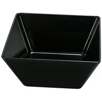 Tazón Yanco Rome Square De Melamina Negra, 300 Ml, Paquete De 72