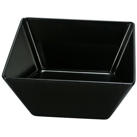 Tazón Yanco Rome Square De Melamina Negra, 300 Ml, Paquete De 72