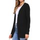 thumbnail image 4 of INSPIRE CHIC Suéter Largo de Punto para Mujer con Manga Larga, Cardigan Abierto con Dos Bolsillos Laterales y Tela Suave XS Negro, 4 of 6