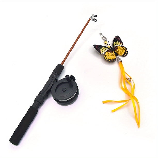 Cat Toy Set Retractable Cat Wand And Butterfly Dragonfly Set For Indoor Funny Cat Sticks