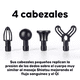 thumbnail image 3 of Pistola De Masaje Muscular Efecto Shiatsu Con 4 Cabezales, 3 of 7