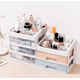 thumbnail image 3 of Organizador de cosméticos con 2 cajones para maquillaje, color transparente, 3 of 3
