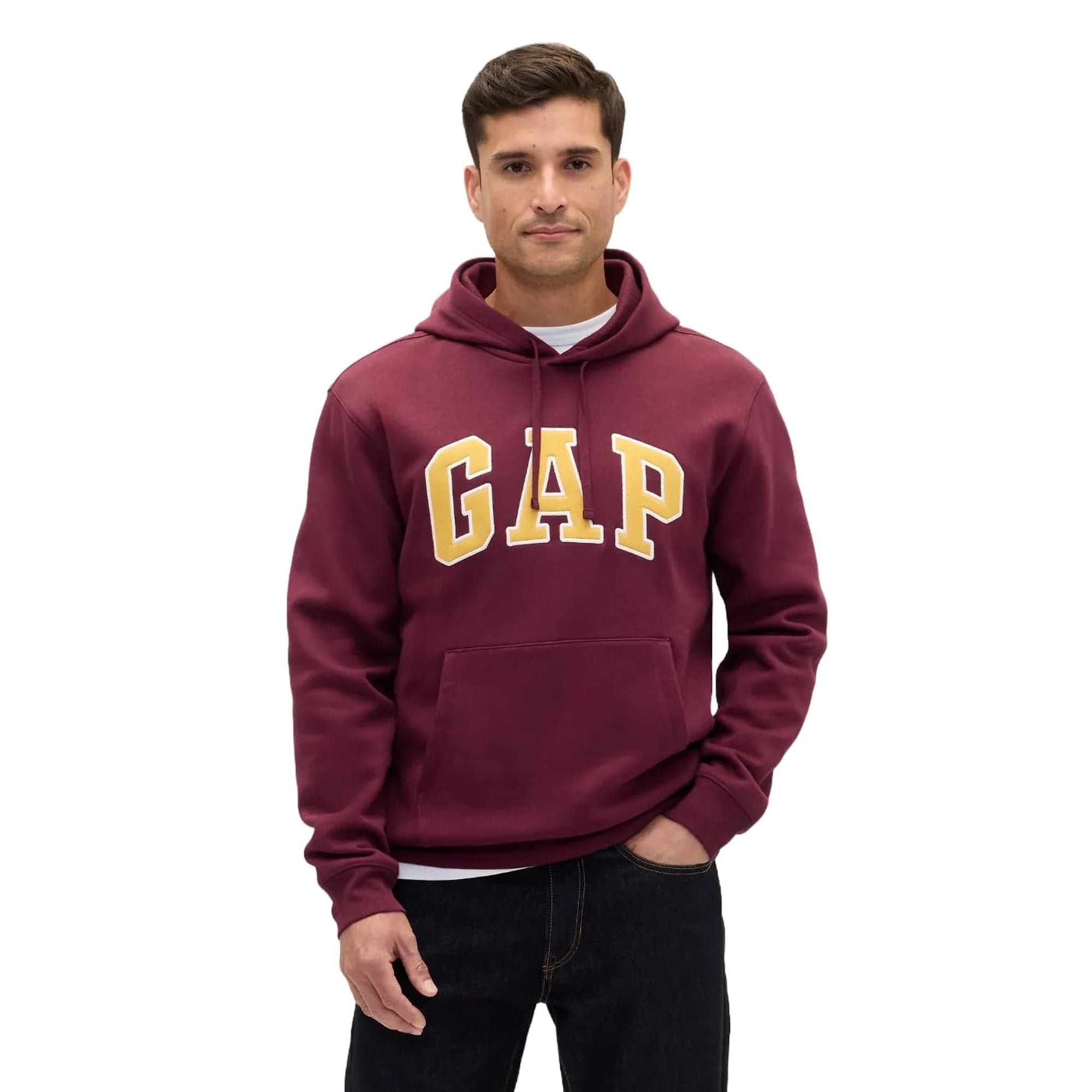 Sudadera Con Capucha Gap Para Hombre Con El Logotipo Heritage, Color Rojo Toscano, Talla Xs