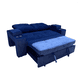 thumbnail image 4 of Sofá Cama Confort Plus 2 Plazas Felpa Azul Rey con Baúles y Portavasos, 4 of 5