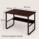 thumbnail image 3 of Escritorio Home Office Industrial – Dark Wood, Reforzado y Estable, 3 of 7