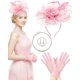 thumbnail image 1 of Conjunto de accesorios para fiesta de té: sombrero fascinator rosa Thstdhy, 1 of 7