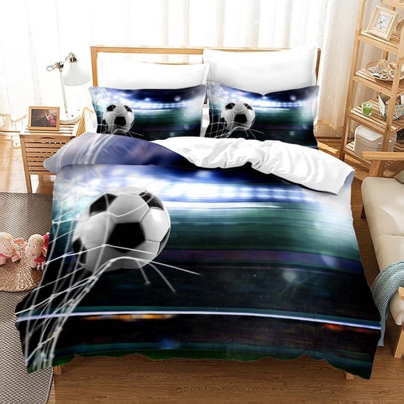 Football Sports Quilt Duvet Cover Set Bedroom Decor Home Textiles3-Piece Bedding Set