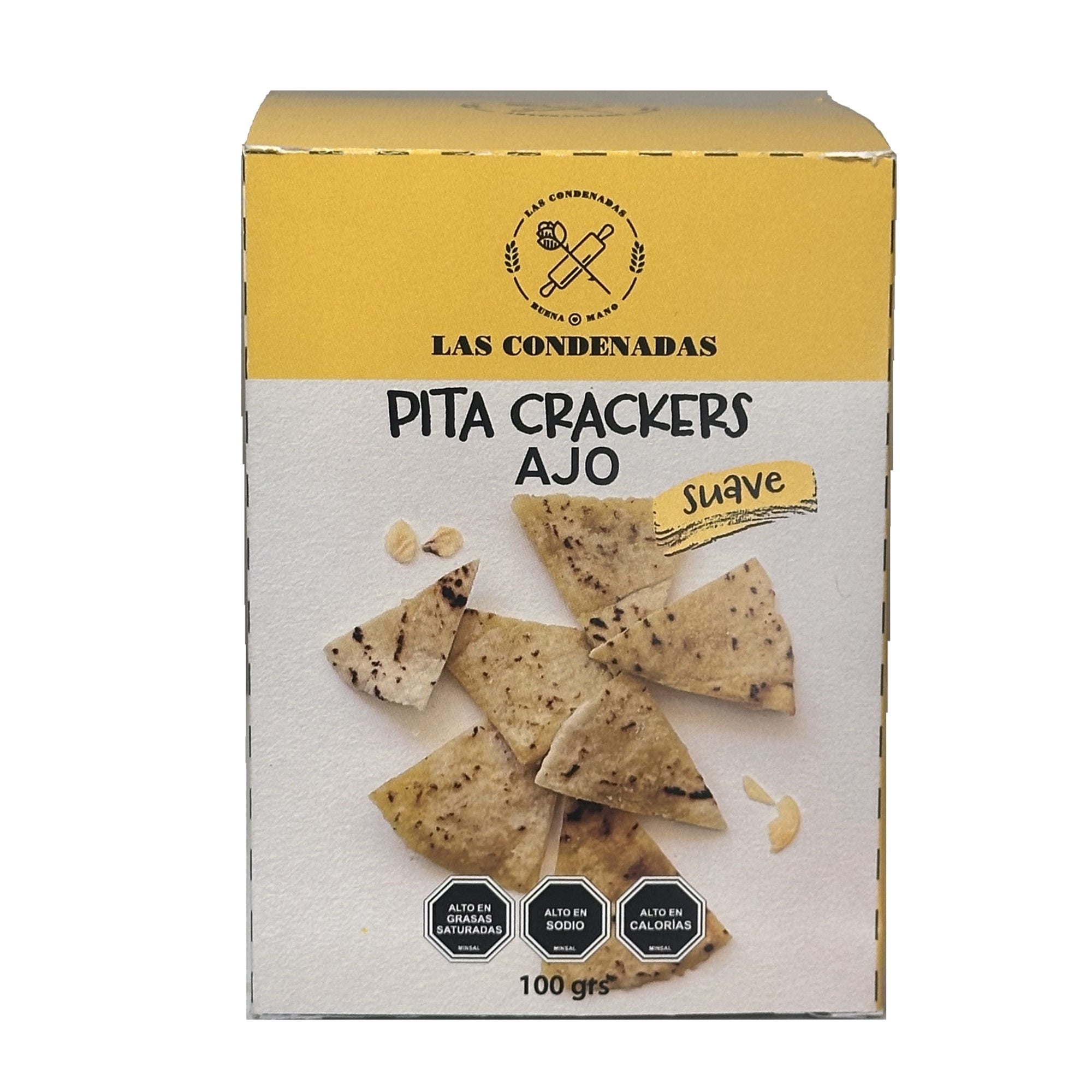 Pita Crackers Ajo 100 g Las Condenadas
