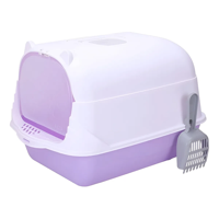 Genérico - Arenero Sanitario Para Gato Cerrado Con Pala Color Violeta