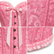 thumbnail image 3 of Corset Estilo Victoriano Con Broches Ajustable Disfraz Mujer rosa L, 3 of 4