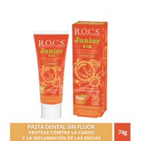 Pasta Dental Rocs Junior Fruity Rainbow 74G Sin Fluor