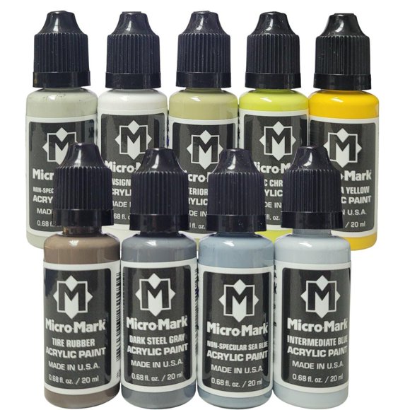 Pintura Micro-Mark USAAF 9 colores (frascos de 20 ml)