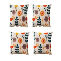 Genérico - Set De 4 Fundas De Cojin Bordadas 45X45Cm Blanco 04