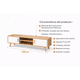 thumbnail image 5 of Rack TV Nórdico Blanco Madera 120 cm para TV 50” 120 cm, 5 of 8