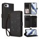 thumbnail image 1 of Funda Cartera Mariposa para [iPhone 17e/iPhone 16e] con Soporte y Cremallera Negro, 1 of 6