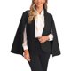 thumbnail image 1 of INSPIRE CHIC Blazer con Mangas de Capa para Mujer, Chaqueta Casual Abierta para Trabajo de Negocios, Talla S, Negro, 1 of 6