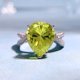 thumbnail image 2 of Anillos de Compromiso Grandes de Pera para Mujer Anillo de Lágrima Deslumbrante Anillo de Cóctel Llamativo Moda Anillos de Boda de Gema Verde Mujer Accesorios de Joyería Fina, 2 of 7