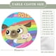 thumbnail image 2 of Chip y Potato-theme Fitted Round Tablecloths Elastic Edged Table Covers Waterproof Table Cloth for Kitchen Holiday Party Tables Decor 150cm, 2 of 6