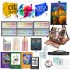 thumbnail image 1 of Kit de pintura Jumbl Deluxe de 131 piezas con 72 óleos, acrílicos y acuarelas, 1 of 8