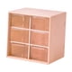 thumbnail image 4 of Organizador de cajones pequeño para escritorio, organizador de cuentas para mujeres y niñas, caja de almacenamiento para joyería, suministros de arte, 6 Cajones Rosa Piel, 4 of 5