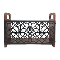 Magideal - Revistero De Madera, Organizador De Archivos De Escritorio, Portaperiódicos De Suelo, Cesta Para Guardar Archivos, Revistero Para Archivos Y Juguetes. Geometría